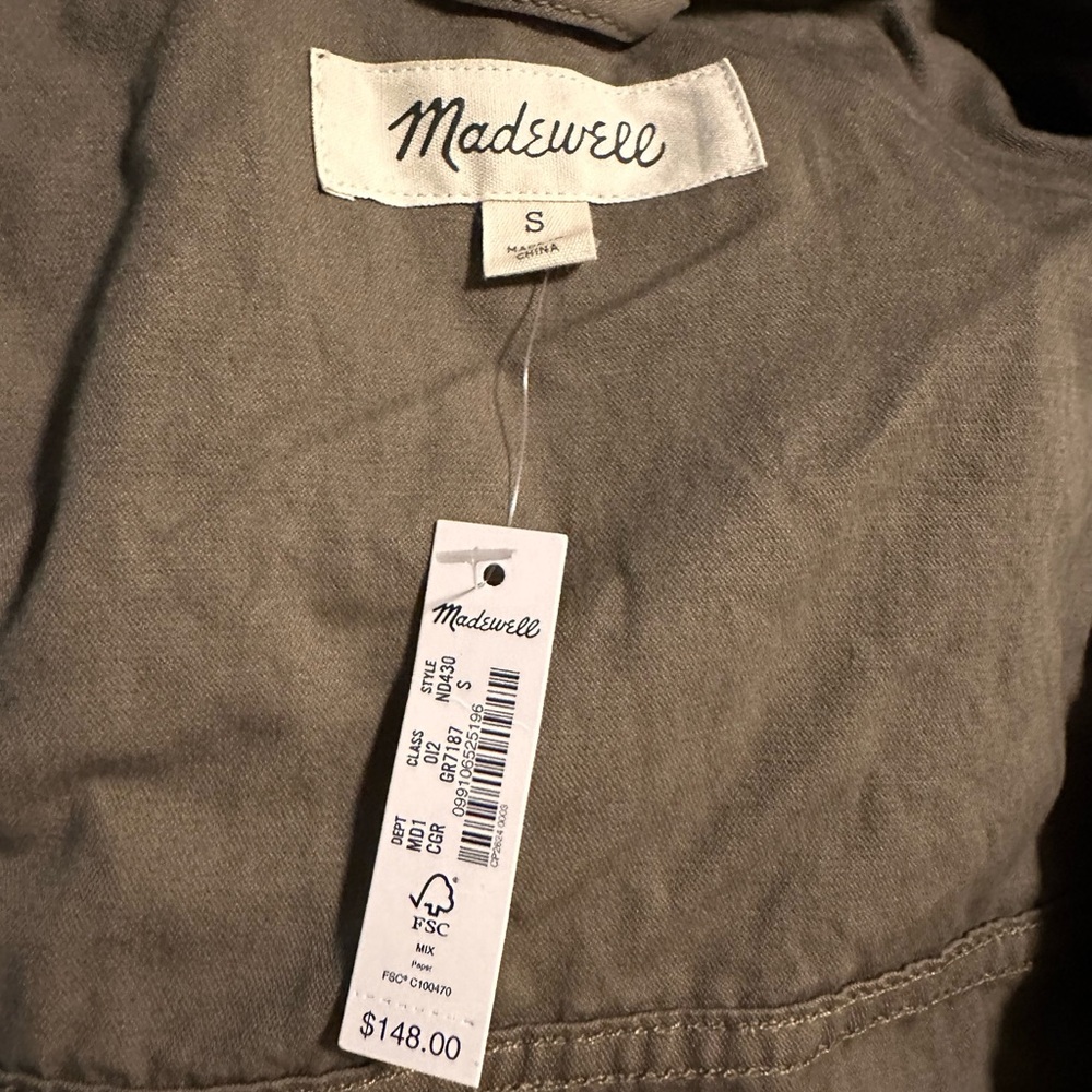 BNWT Madewell Men’s Cargo Green Field Jacket - 100% cotton (Small) $148 - Picture 7 of 14